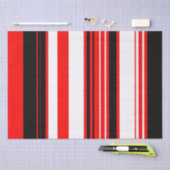 Papier Mousseline Blancs rouges et noirs (Artisanat)