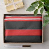 Papier Mousseline Blancs rouges et noirs (Cadeau)