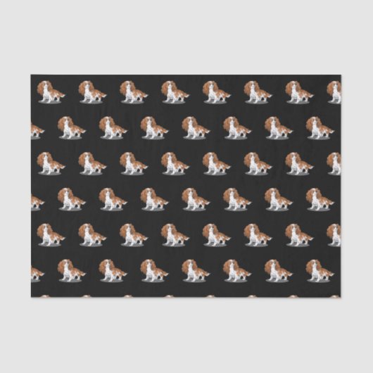 Papier Mousseline Blenheim Cavalier King Charles Spaniel Dessin dess (Recto)