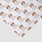 Papier Mousseline Blenheim Cavalier King Charles Spaniel Motif (Détail)