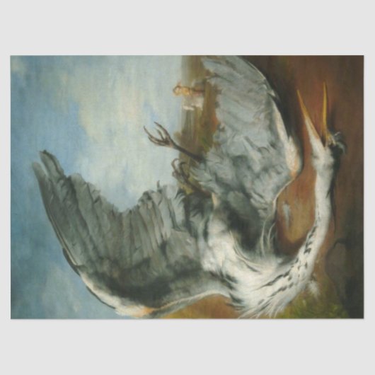 Papier Mousseline Blessé Heron (par George Frederick Watts) (Recto)