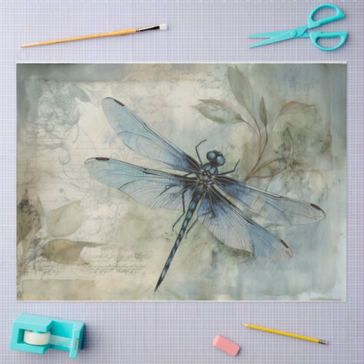 Papier Mousseline Bleu 12 (Artisanat)