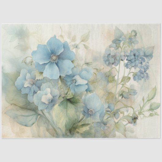 Papier Mousseline Bleu 13 (Recto)