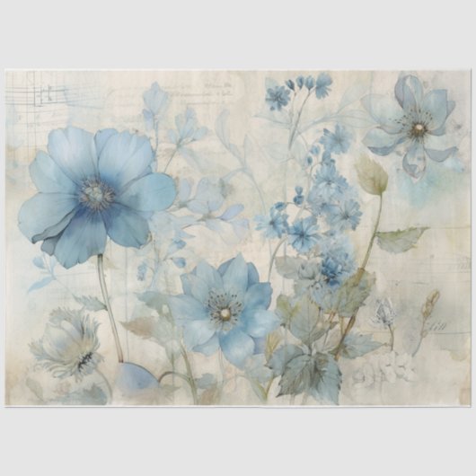 Papier Mousseline Bleu 14 (Recto)
