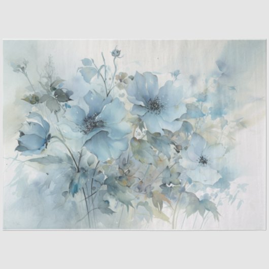 Papier Mousseline Bleu 15 (Recto)