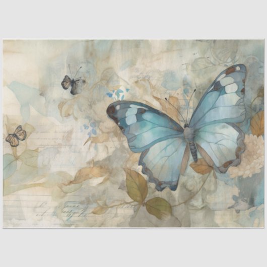 Papier Mousseline Bleu 7 (Recto)