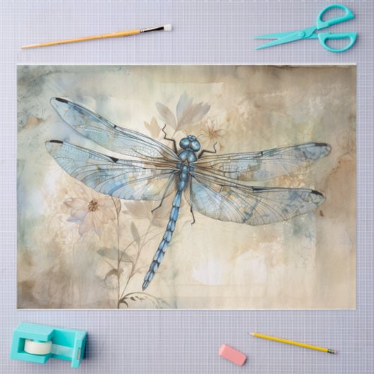 Papier Mousseline Bleu 9 (Artisanat)