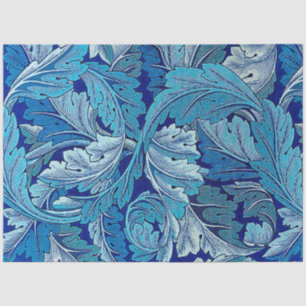 Papier Mousseline Bleu Acanthus