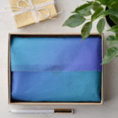Papier Mousseline Bleu Aqua brillant Ombre Gradient (Cadeau)