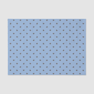 PAPIER MOUSSELINE BLEU AU COEUR BROWN CHOCOLAT