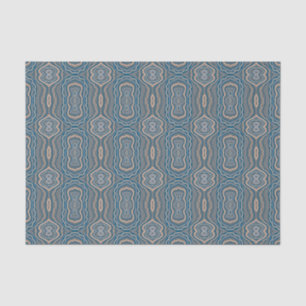 Papier Mousseline Bleu Beige Et Gris Motif Alternatif Design
