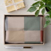 Papier Mousseline Bleu Beige Orange Brown À damiers En vichy Motif (Cadeau)