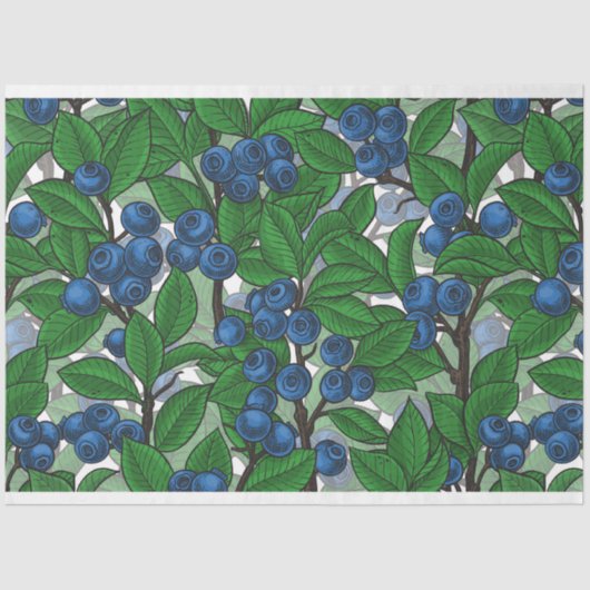 Papier Mousseline Bleu blanc (Recto)