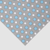 Papier Mousseline Bleu blanc et gris avec points motif (Détail)