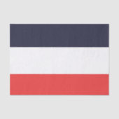 Papier Mousseline Bleu blanc et rouge rayé (Recto)