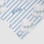 Papier Mousseline Bleu blanc Fleur Eucalyptus raypes (Détail)