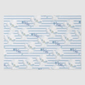 Papier Mousseline Bleu blanc Fleur Eucalyptus raypes (Recto)