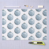 Papier Mousseline Bleu Blanc Noël Snowflakes Ornements (Artisanat)