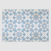 Papier Mousseline Bleu Blanc Perdu Cracked Stone Look Mosaic (Recto)