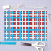 Papier Mousseline Bleu blanc rouge clair (Artisanat)