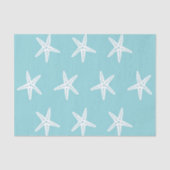 Papier Mousseline Bleu blanc Starfish Découpage (Recto)