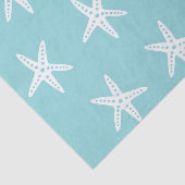 Papier Mousseline Bleu blanc Starfish Découpage (Détail)