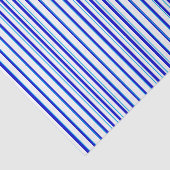 Papier Mousseline Bleu Blanc Vertical Stripes Cool Moderne Motif (Détail)