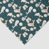 Papier Mousseline Bleu bleu marine gris rose baleine Dolphin Balloon (Détail)