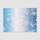 Papier Mousseline Bleu brillant Wonderland Crystal Snowflakes (Recto)