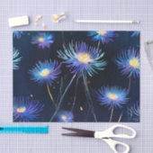 Papier Mousseline Bleu Céleste Aster Une Fleur Cosmique (Artisanat)