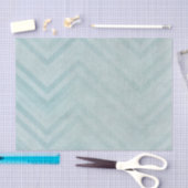 Papier Mousseline Bleu Chevron (Artisanat)
