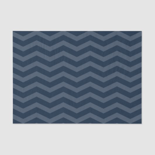Papier Mousseline Bleu Chevron (Recto)