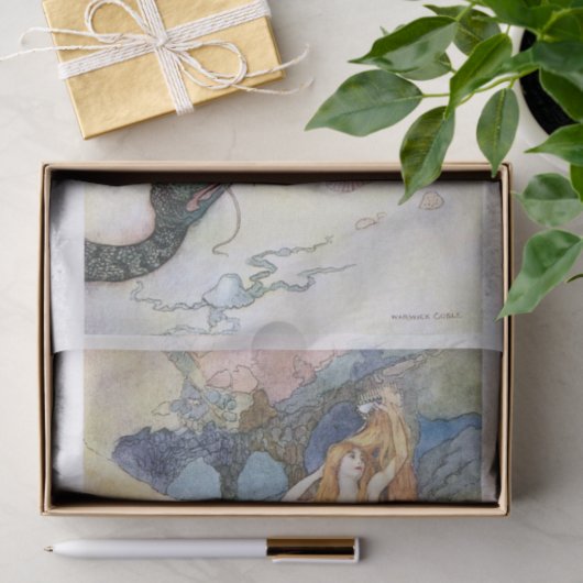 Papier Mousseline Bleu ciel (Cadeau)