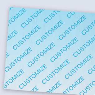 Papier Mousseline Bleu ciel (couleur changeable!) ombre et motif de