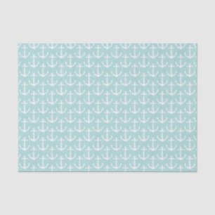 Papier Mousseline Bleu-clair Aweigh d'Ancres nautiques