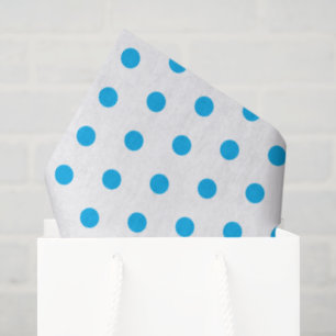 Papier Mousseline Bleu clair Pois Preppy Multi use