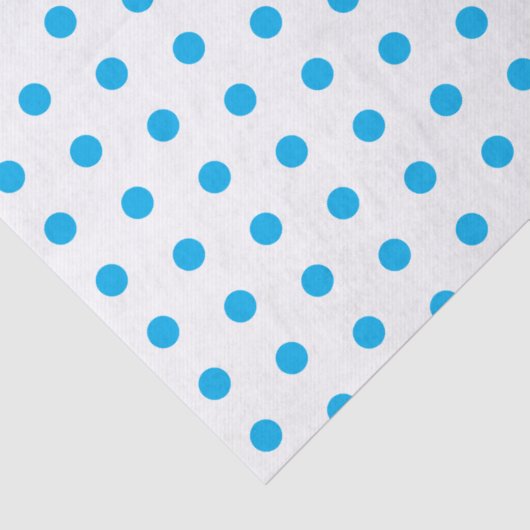 Papier Mousseline Bleu clair Pois Preppy Multi use (Détail)