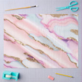 Papier Mousseline Bleu clair rose Agneau Marbre Collection moderne (Artisanat)