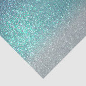 Papier Mousseline Bleu clair Turquoise Parties scintillant brillante (Détail)