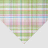Papier Mousseline Bleu clair Vert Doux Rose Plaid Art Motif (Détail)
