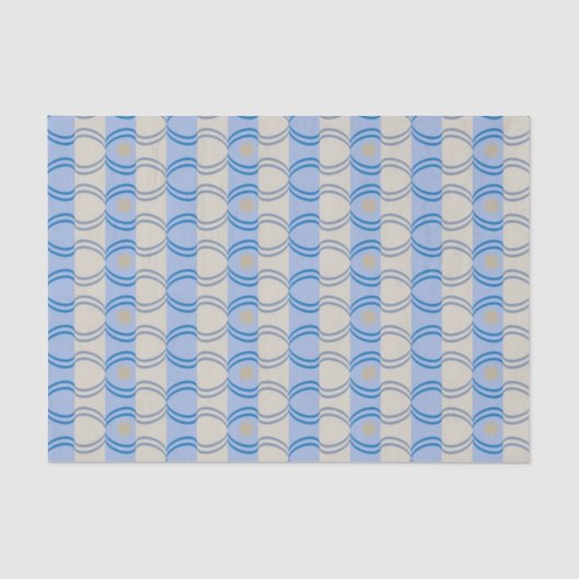 Papier Mousseline Bleu courant Tan de Candystripe (Recto)