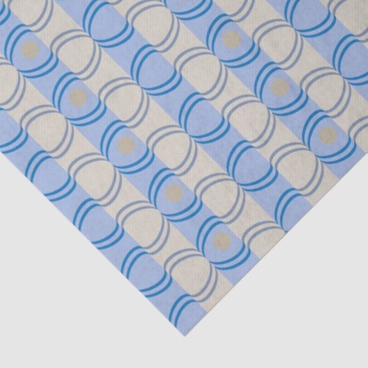 Papier Mousseline Bleu courant Tan de Candystripe (Détail)