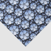Papier Mousseline Bleu Daisy  (Détail)