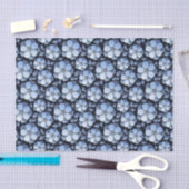 Papier Mousseline Bleu Daisy  (Artisanat)