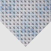 Papier Mousseline Bleu Damask Queen Bee (Détail)