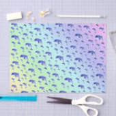 Papier Mousseline bleu, dauphin, poisson, nature, aquatique, design, (Artisanat)