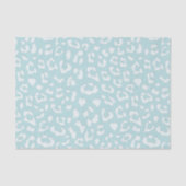 Papier Mousseline Bleu de glace Grand Empreinte de léopard (Recto)