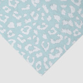 Papier Mousseline Bleu de glace Grand Empreinte de léopard (Détail)