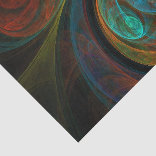 Papier Mousseline Bleu de renaissance Art Abstrait (Détail)