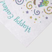 Papier Mousseline Bleu de surprise de lapin de Pâques (Détail)